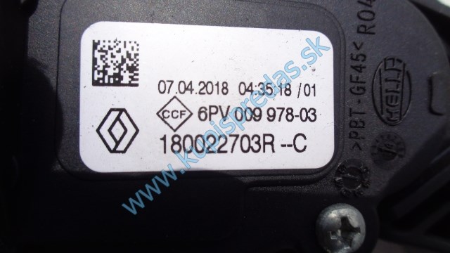 elektronický plynový pedál na daciu logan 1,5dci, 180022703R